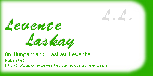 levente laskay business card